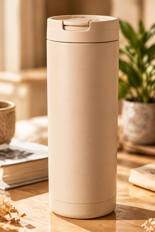Minimal Sand Beige Travel Bottle