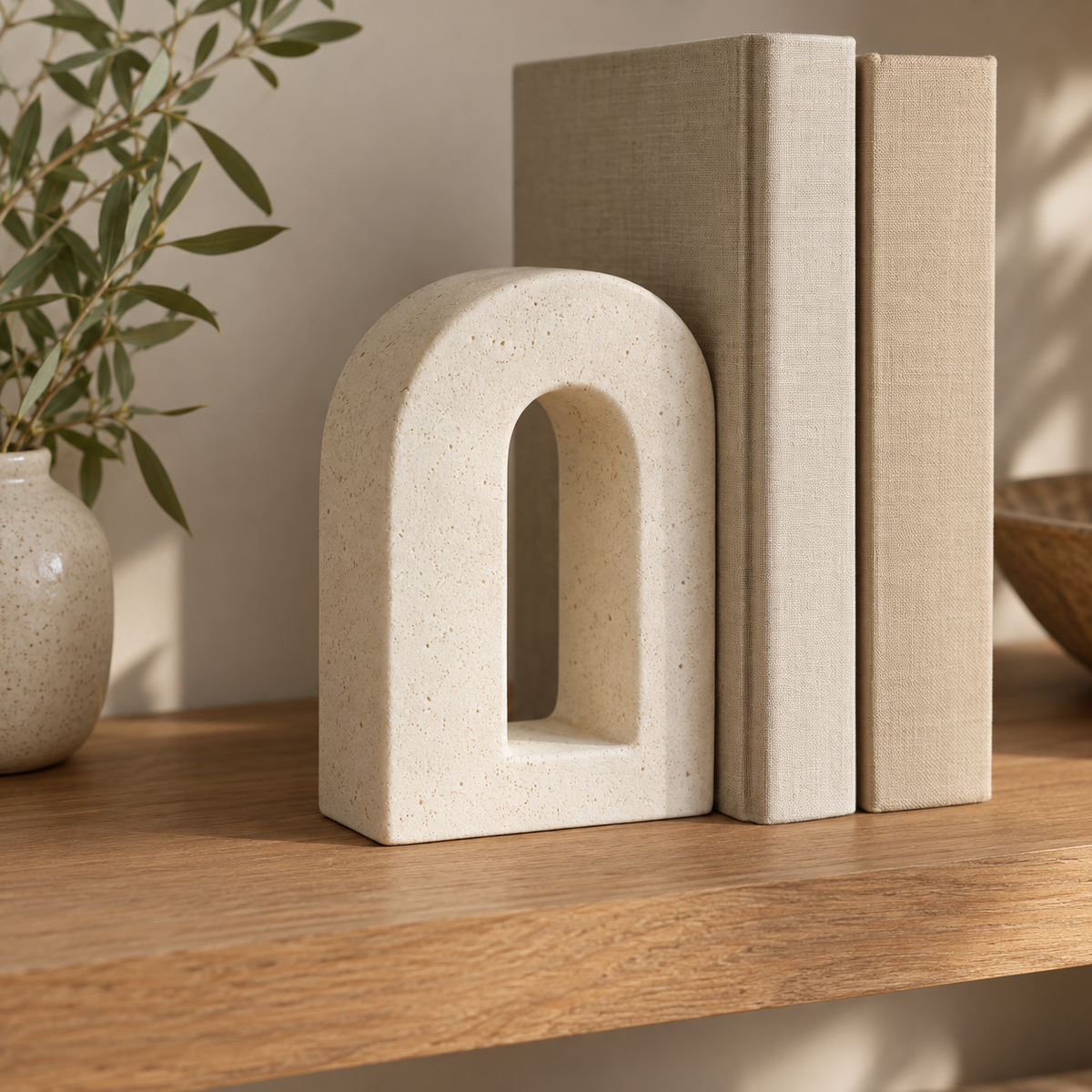 Generated styling illustration of Sculptural Arch Bookend